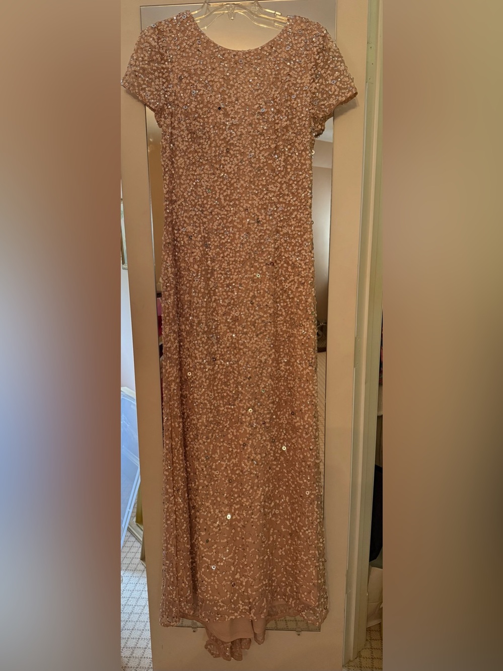 Sequin Embellished Women’s Skirt - Blush